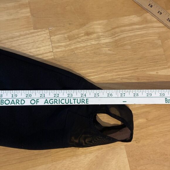 Obermeyer Ski Bib Pants Womens 10 Black Wool Blend Stretch Stirrup Made Japan - Picture 15 of 15